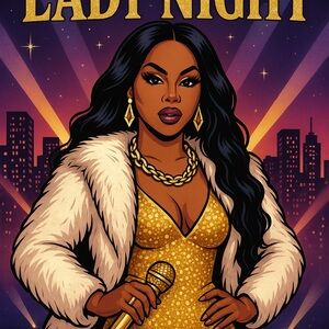 Gold Sequin Dress with Faux Fur coat